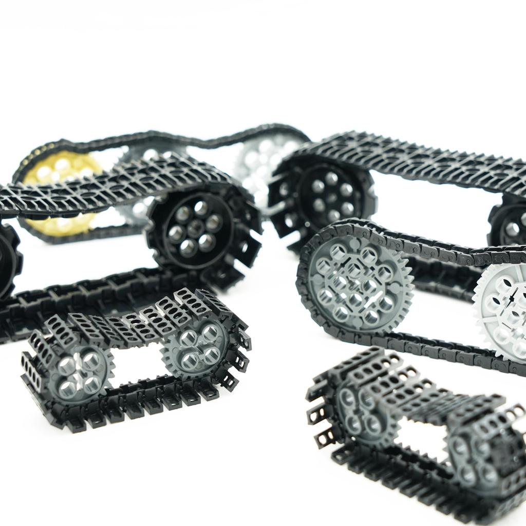 778-Piece Technical Parts Set - Gears, Axles, Tires, Connectors, Steering Components, Motors, Dampers - Compatible with MOC Building Blocks, Vehicle