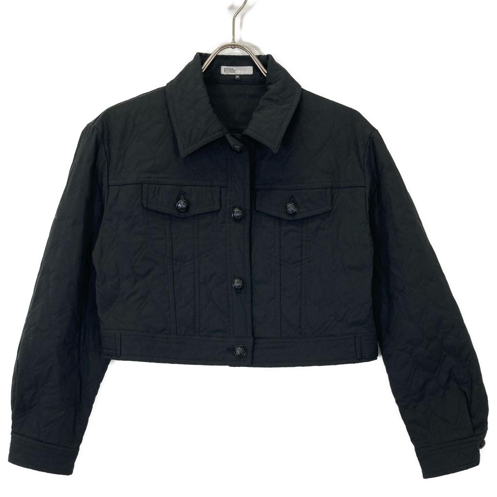 DOUBLE STANDARD CLOTHING Black Heart Quilted Short Jacket Jacket 38 blackUsed