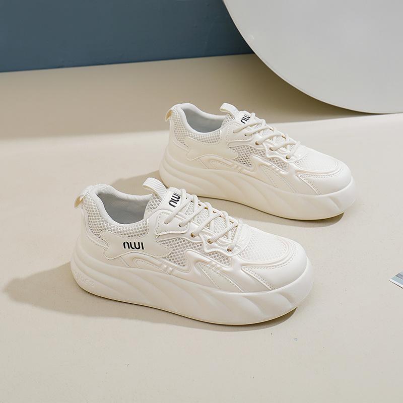 

Кроссовки Mesh Surface Clunky, женские летние новые дышащие повседневные туфли для студенток, кроссовки 40 бежевый