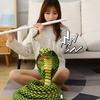 Simulation Snake Plush Toy Realistic Snake Skin Giant Cobra Plushies Funny Trick Toy Soft Stuffed Animal Doll Children Educational Toys Decoration