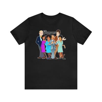Jeffersons Vintage Cartoon Black Tee