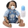 50cm Reborn Baby Dark Skin Realistic Babies Boy Doll Soft Adorable Child Toy Gifts