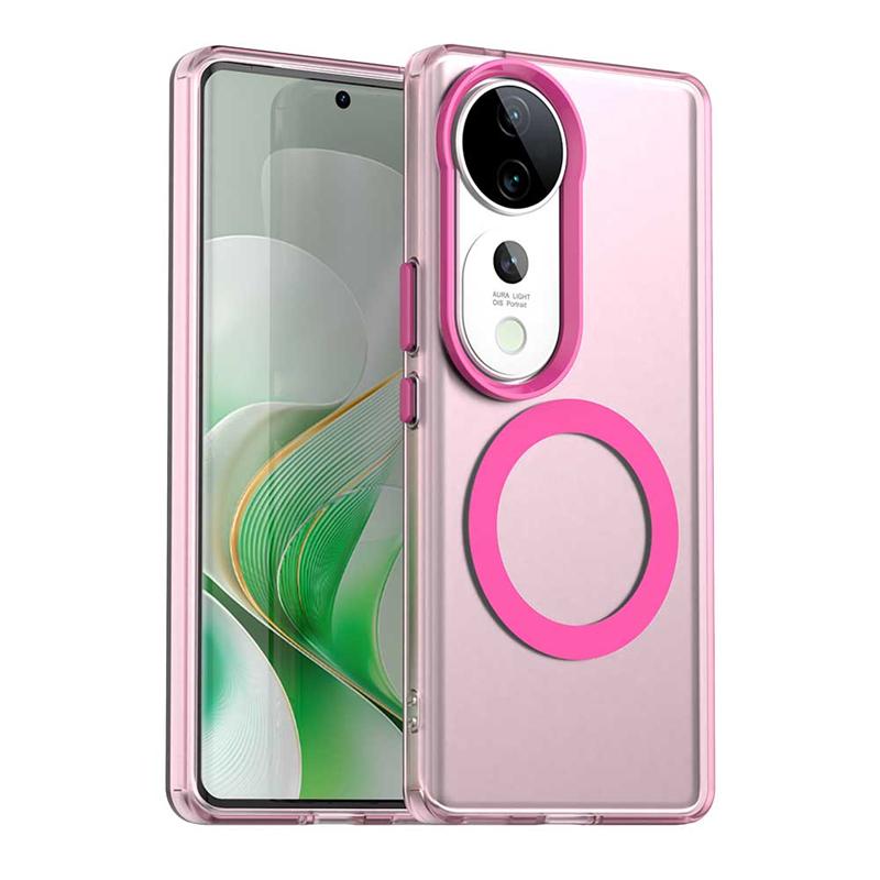 Transparente Hülle für Vivo S19 Pro Hülle Abdeckung Vivo S19 Pro Magnetische Adsorption Kabelloses Laden Rückseite für Vivo S19 Pro Hülle