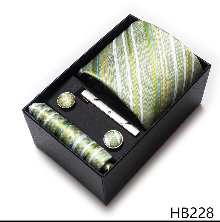 Gift Box Men'S 8Cm Tie Business Dress Jacquard Yarn Business Career Tie Set Men