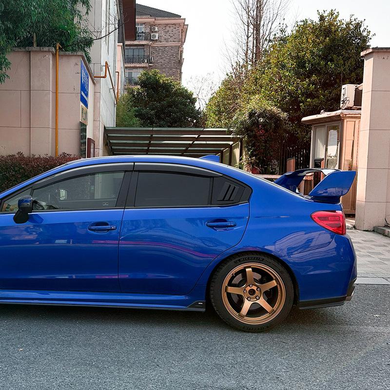 For SUBARU WRX STI 2014- Car Rear Window Shutter Cover Window Louver Vent Trim Sticker Bodykit Car Style Accessories