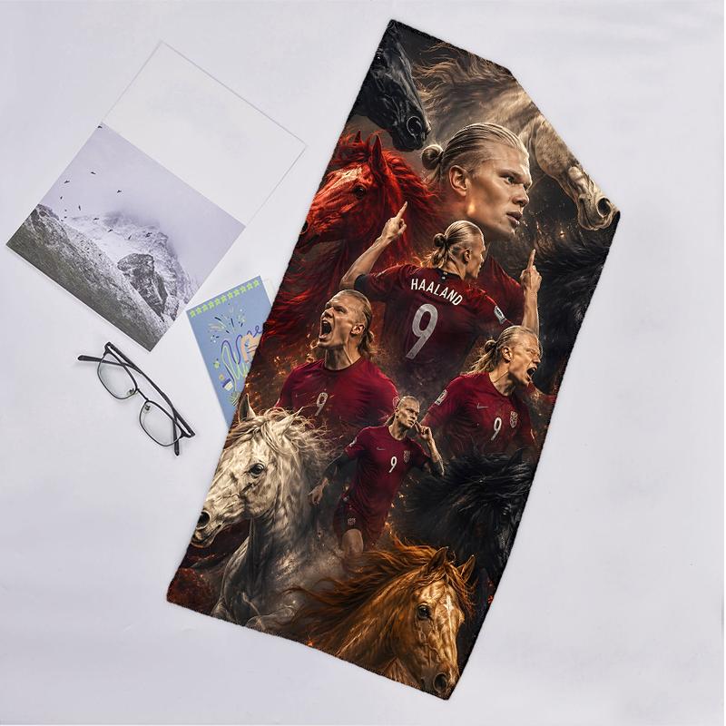 Haaland Fashion Beach Towel: Ideal for Summer Adventures Soft, absorbent and quick drying suitable for swimming and bathing