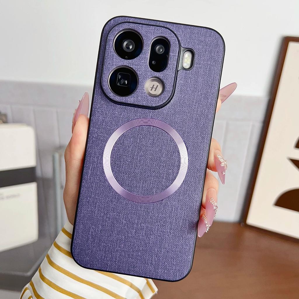 For Oppo Find X9 X8 Pro for Magsafe Magnetic Wireless Charging Phone Case for Find X8 Ultra Find X9Pro Leather Protective Cover