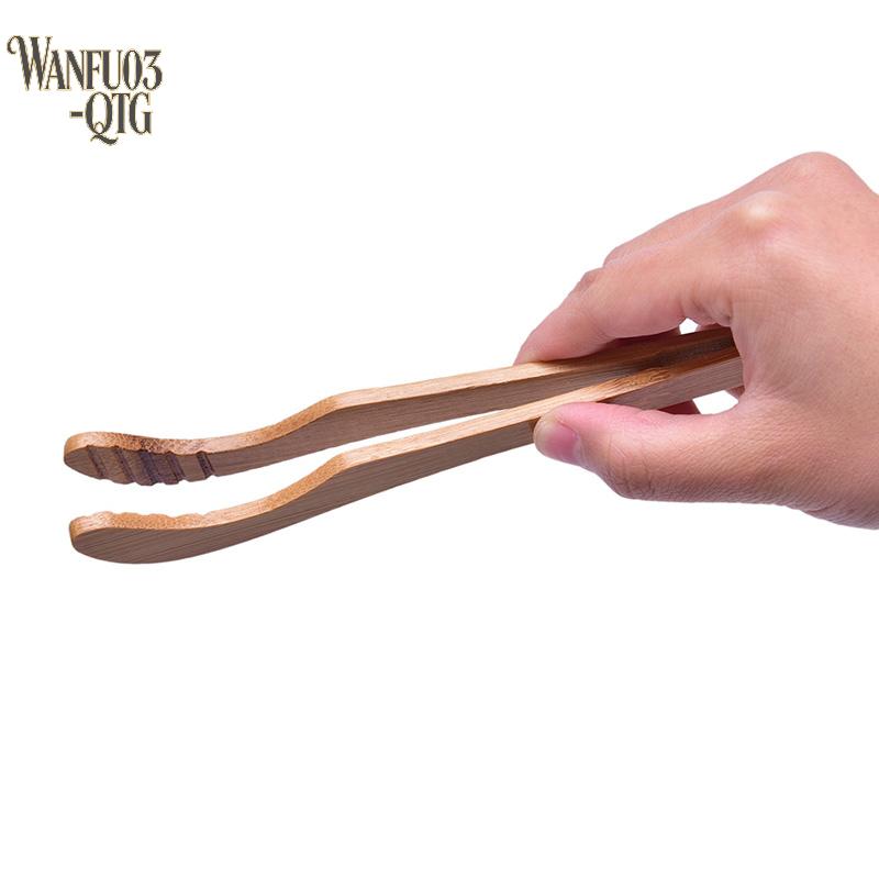 Hot Sale 1pc Tea Bamboo Utensil Tongs Tea Wooden Tea Clip Food Toast Tea Tweezer