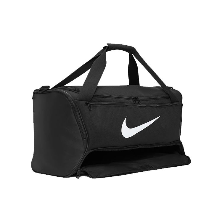 Nike 60L Großer Logo Sport Fitness Kapazität Polyester Tragetasche Umhängetasche Gepäck Reise Tasche Unisex Taschen Schwarz DH7710010