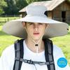 Men's Wide Brim Sun Protection Hat for Summer Outdoor Activities, Fishing, and Mountaineering