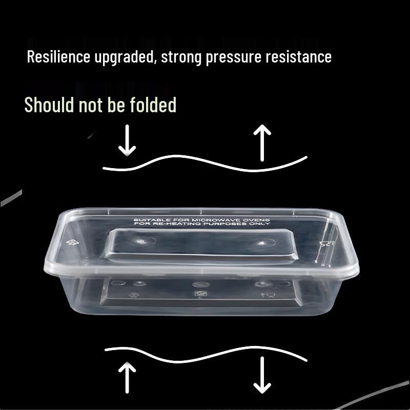 500ml Rectangular Disposable Microwavable Food Container
