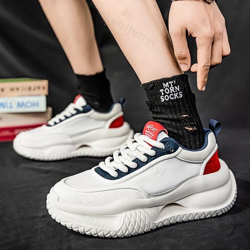 Mode Herren Freizeitschuhe 2025 Frühling Neu Mesh Atmungsaktiv Modetrend Sportschuhe Bequem Vielseitig Dicke Sohle Klobige Sneaker