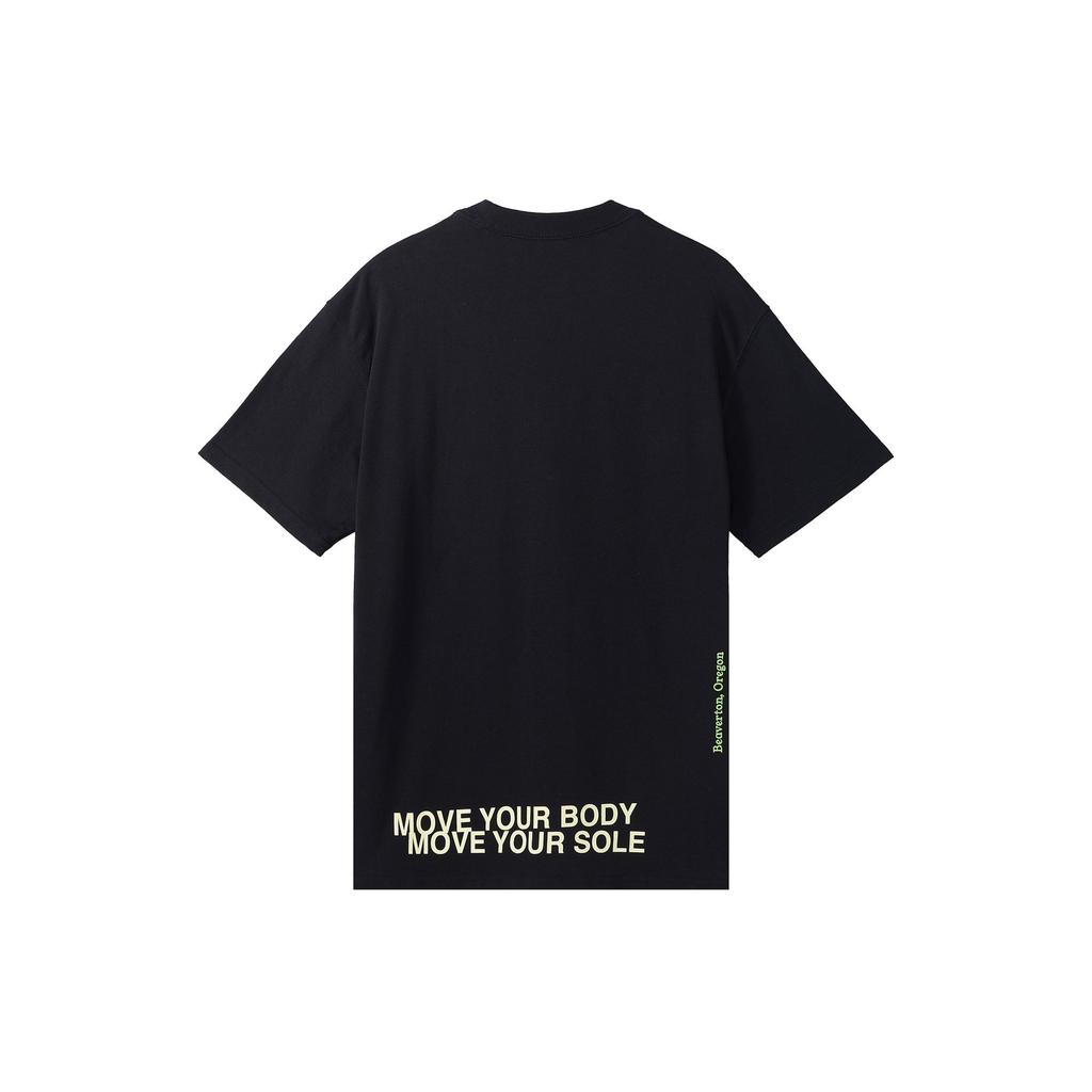 Nike T Shirts Men's Black Crew Neck Moderate Straight Fit DO2032-010