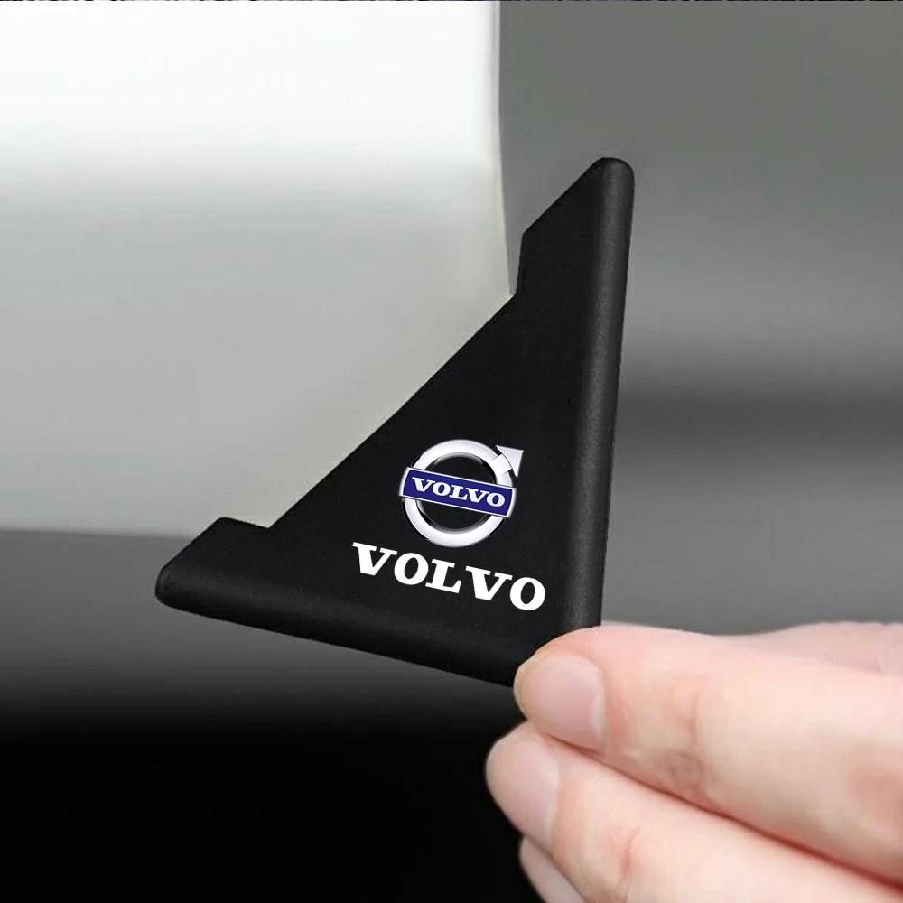 AABBJ1 2/4Pcs Car Door Corner Protection Sticker for Volvo XC40 XC60 XC90 S60 S90 V50 V70 V90 V60 V40 S80 EX30 EX90 C40 T5 T6 Silicone
