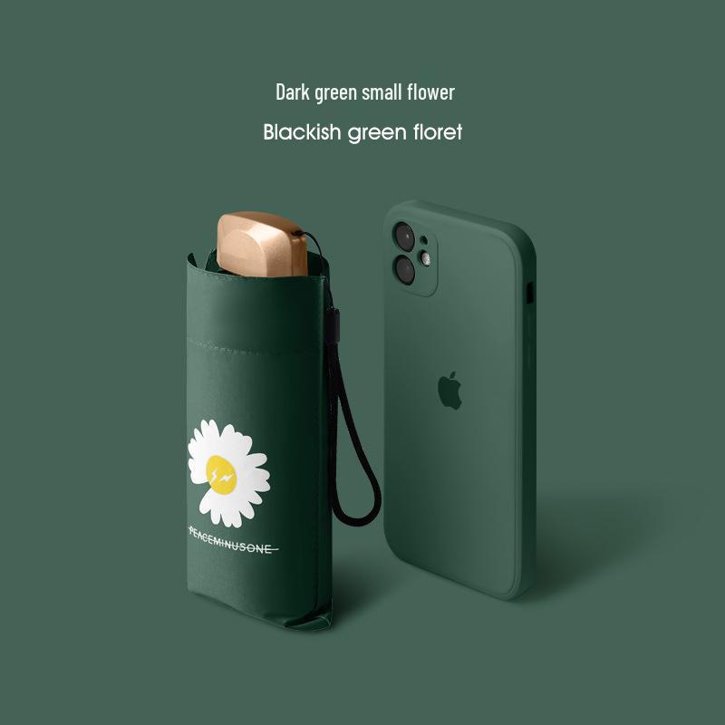 Compact Women's UV Protection Mini Umbrella - Dual-use for Sun and Rain