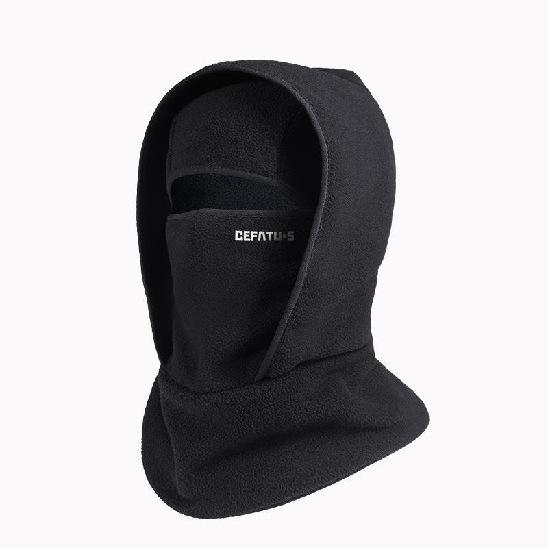 Winter Warm Hat Scarf Face Mask Hat 3 in One Outdoor Skiing Riding Windproof Warm Hat Riding Mask Fleece  Cycling Cap Cold-proof