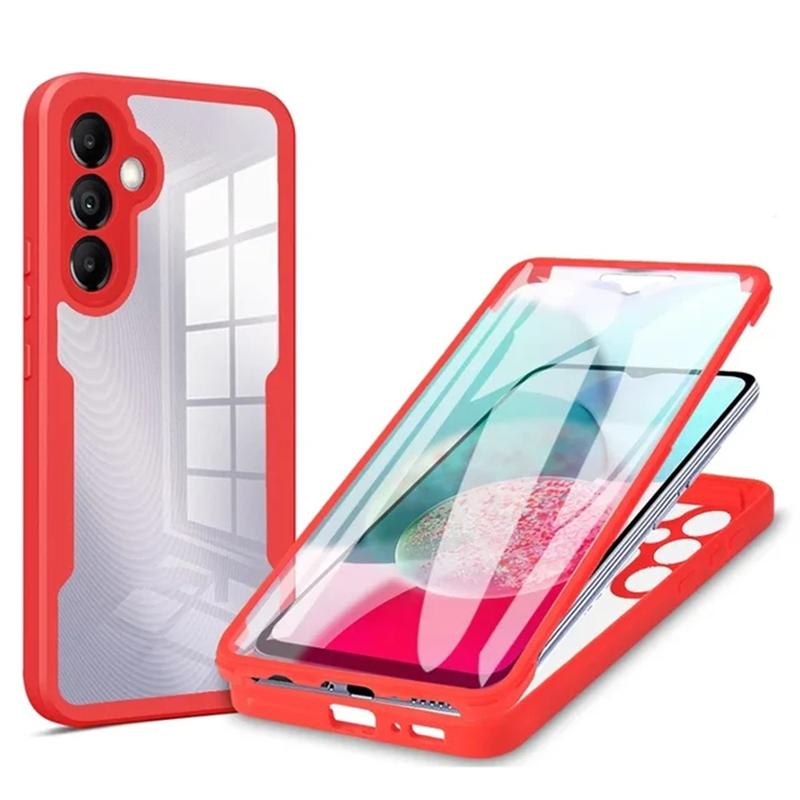 Candy Color Frame 360 ​​Doppelhülle für Samsung Galaxy A05S A15 A25 A35 A55 A04S A14 A24 A34 A54 A33 A53 A73 5G S23 S24 Ultra Plus Weiche Vorderseite Rückseite