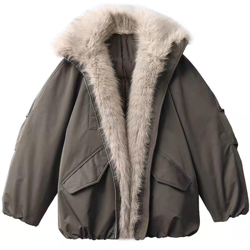Europe and the United States winter mountain carving cotton-padded clothes women's new bud pie to overcome the piled and thickened cotton-padded jacke