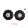 1" - 3.5" Rubber Pu Wheel With Plastic Hub For Rc Airplane Replacement Parts