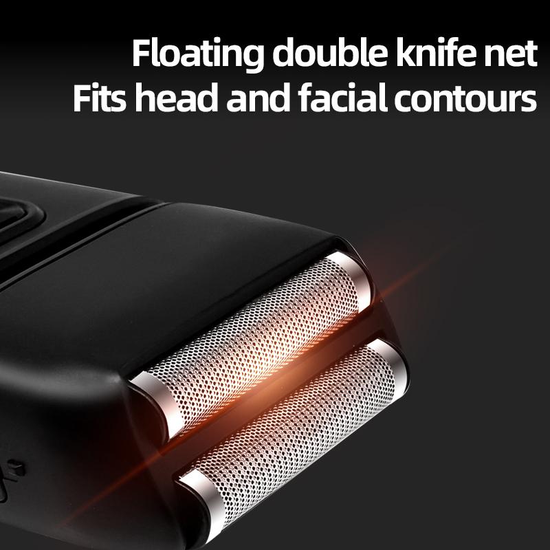 Electric Razor for Men 2 Speeds Bald Head Shaver Beard Trimmer with LED Display Rechargeable Wet Dry Shaving Machine
