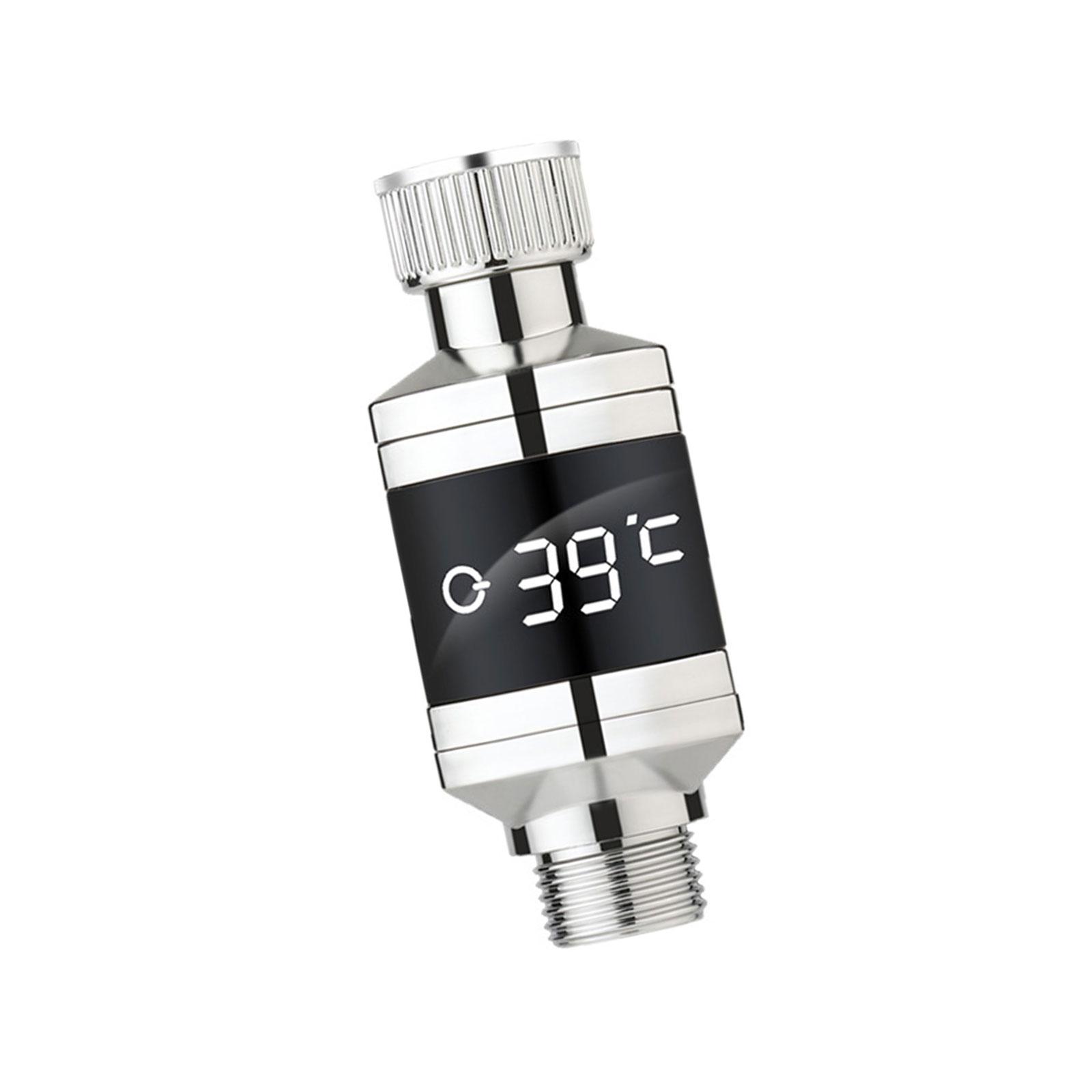 Temperature Alarm Shower Monitor with Replaceable Battery Digital Readout Safe Water Control Safety Feature for Home
