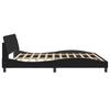 vidaXL Bettgestell "Dover" Schwarz 200x200 cm Stoff
