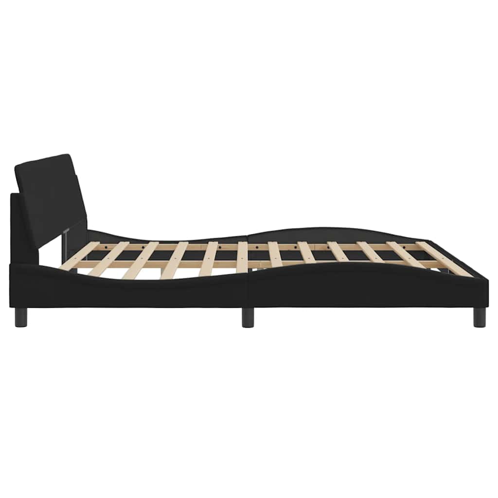 vidaXL Bettgestell "Dover" Schwarz 200x200 cm Stoff