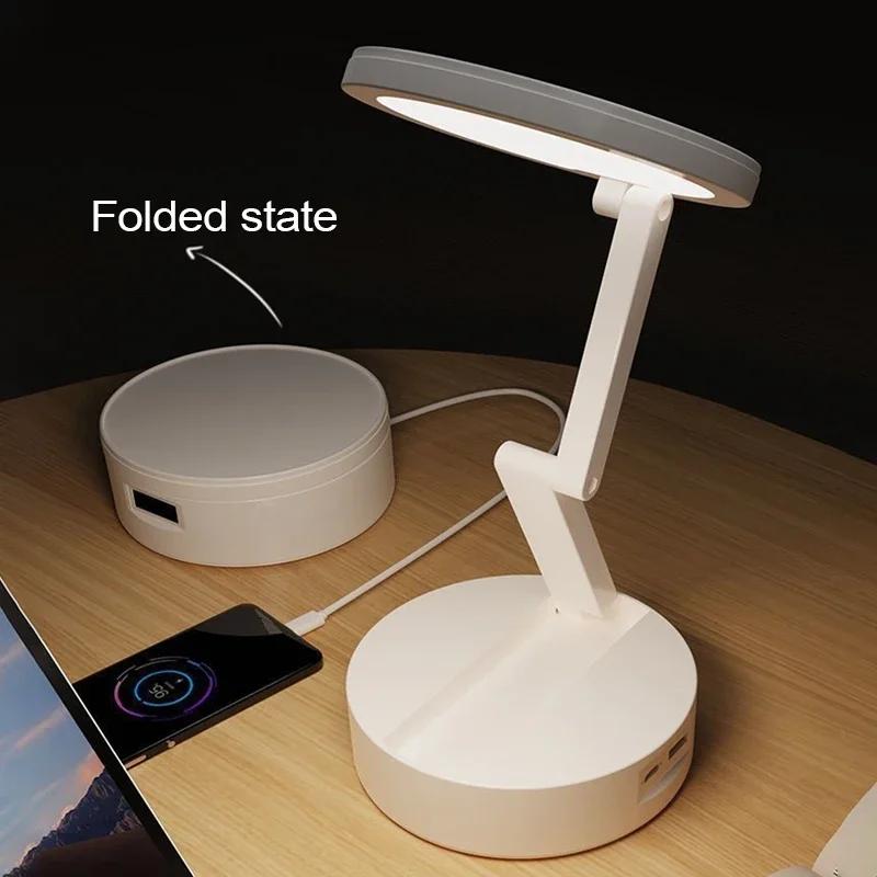 LED Booking Lamp Portable Charging Type USB or Clock Fold LED Desk Lamp Energy Saving Rechargeable Foldable LED Reading Light