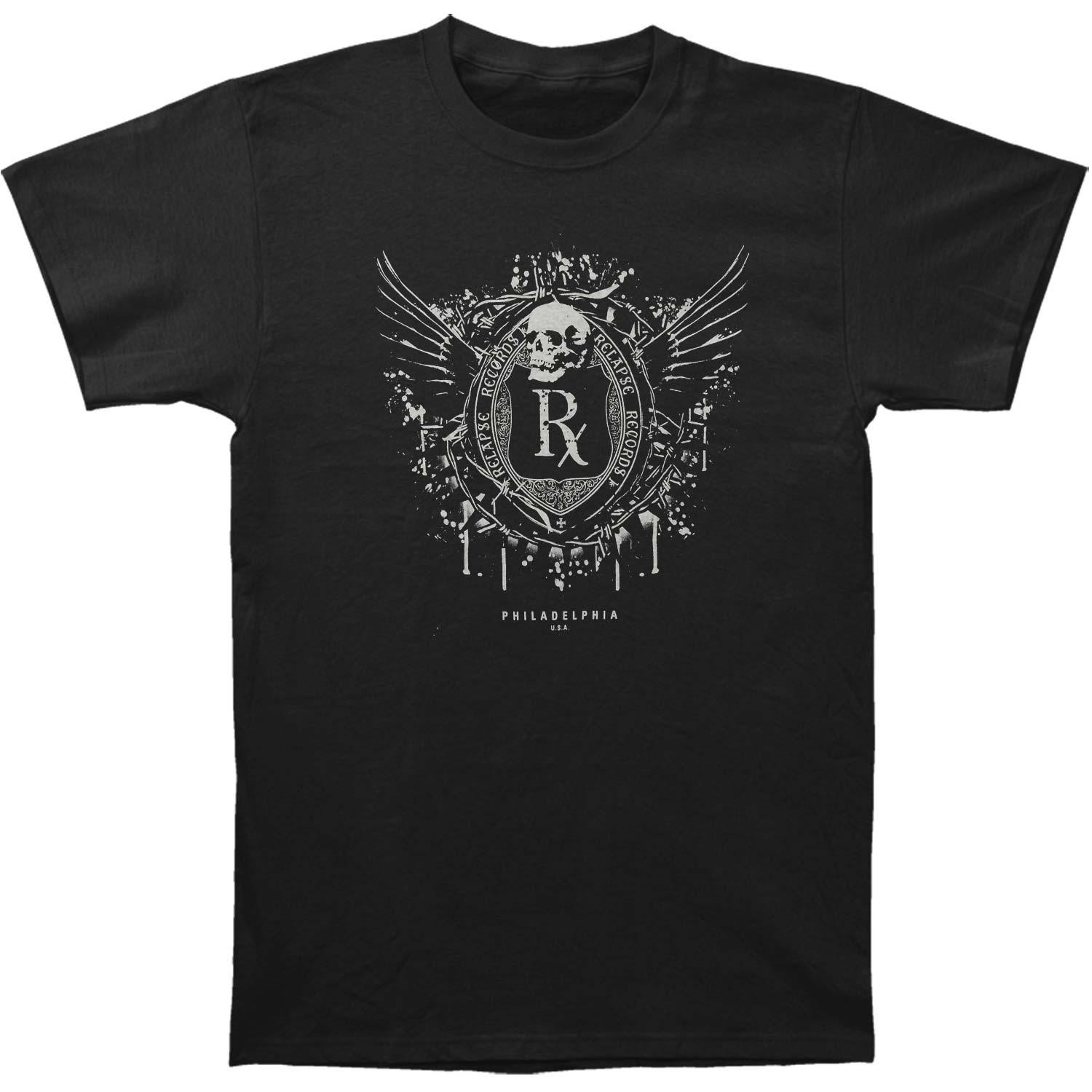

Men s Relapse Records Deathshield T-Shirt Mens Womens Tees Top Black 2XL