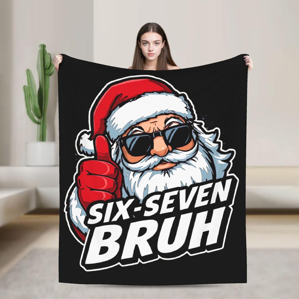 Warm Blanket Travel 67 Six Seven 6 7 Funny Italian Brainrot Gaming Meme Throw Blanket  Flannel Bedspread For Bedroom Bed Cover