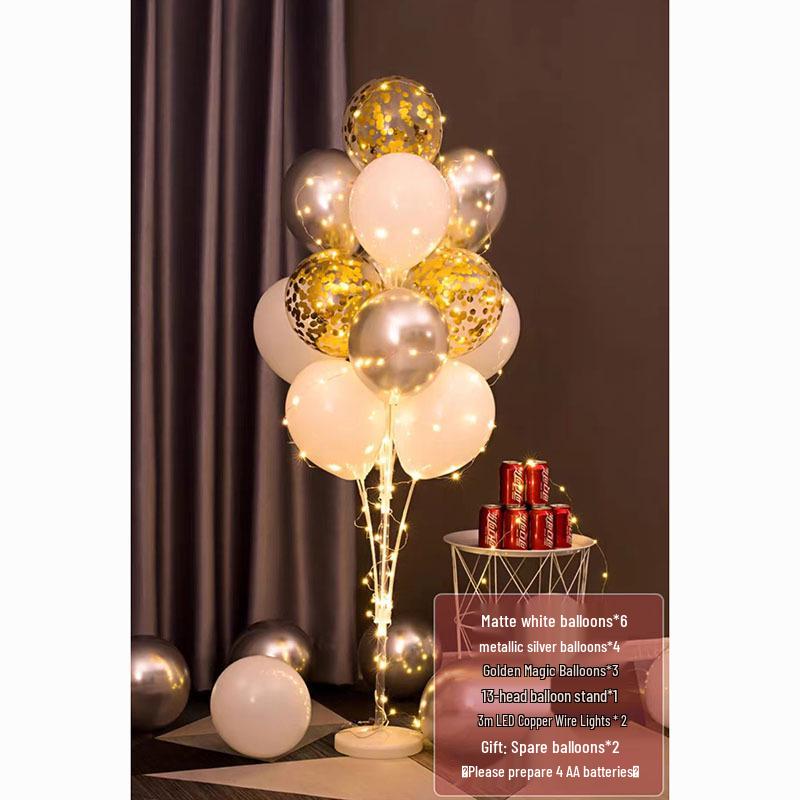 Luminous Balloon Floor Stand for Events: Birthday, Wedding, Anniversary, Party, and More.