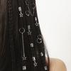 Japanese and Korean Minimalist Star Tassel Metal Hair Ring Open Sweet Cool Hair Buckle Hot Girls Hip-hop Tiara Hair Ornaments