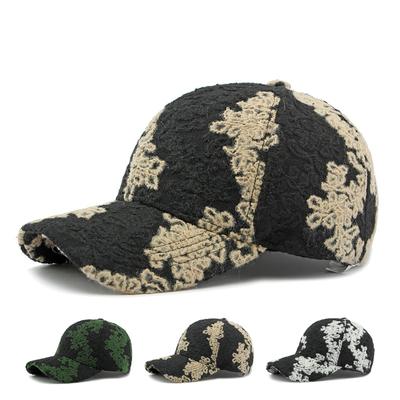 Jacquard Baseball Kappe Frauen Herbst Winter Hut Outdoor Baseball Kappe Pferdeschwanz Panama Kappe Visier Hüte