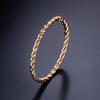 Titanium Steel Ring Women's Light Luxury High-end Stainless Steel Simple Fashion Very Fine Plain Ring Twisted Twist Jewelry