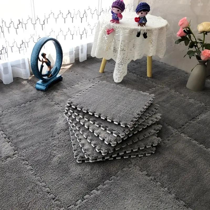 Baby Play Mat Crawling Mat Foam Puzzle Tiles, Interlocking EVA, Thick Soft Non-Slip Washable Plush Checkerboard Nursery