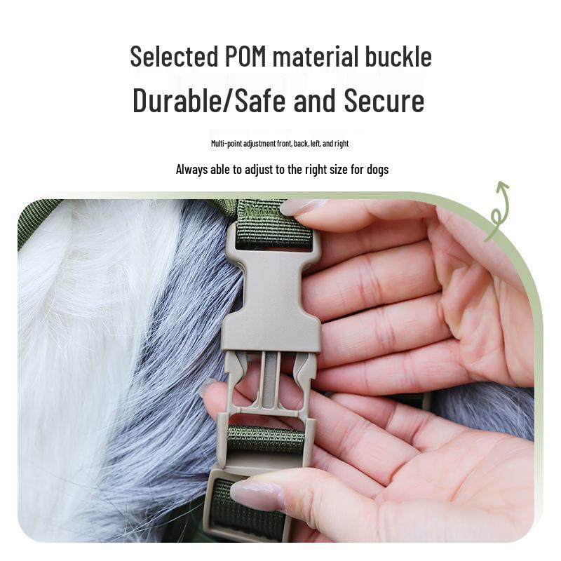 Water-Repellent Tactical Dog Harness & Leash for Medium/Large Dogs