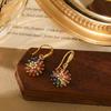 Live Broadcast Fireworks Earrings & Pendant Necklace: Women’s Multi-color Zircon Clavicle Chain, Versatile & Fashionable