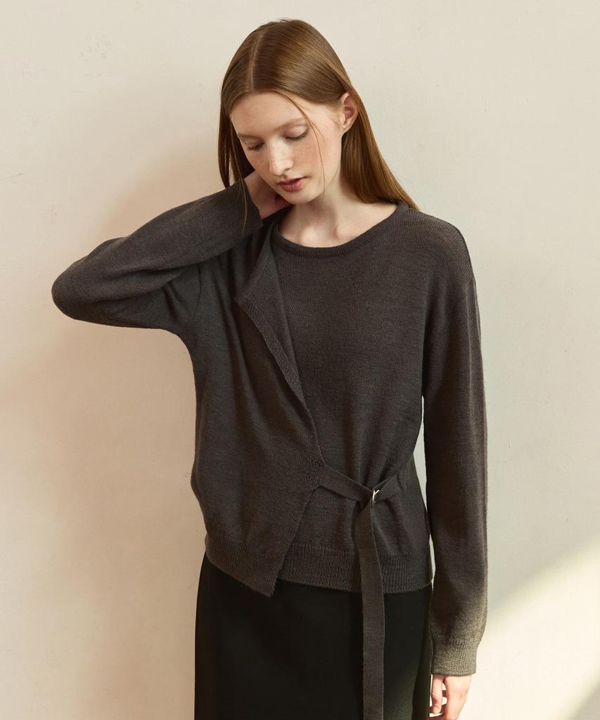 ADAUL Bouckle Lap Modern Knit - Charcoal