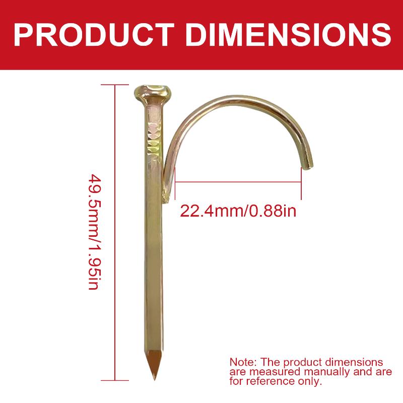 VKKM - 60-Piece Pipe Hook Nail Set - Suitable for PVC Pipes/Metal Pipes, Sturdy and Rust-Proof