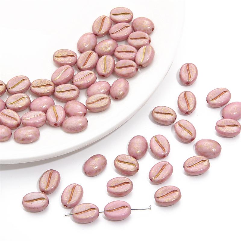 

Акриловый браслет из бусин в виде кофейных зерен Пикассо и красочные украшения-цепочки для телефона, сделанные своими руками Approx. 8x10mm, Hole: Approx. 1mm, 20 pcs/pack