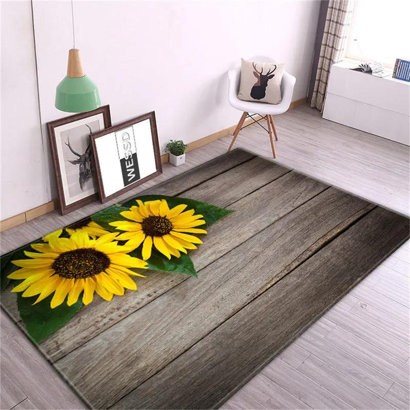 Sunflower Carpet Room Decoration Floor Mat Cute Flowers Nordic Rug Carpets for Bedroom Door Mats Entrance Kitchen Mat Floral Rug