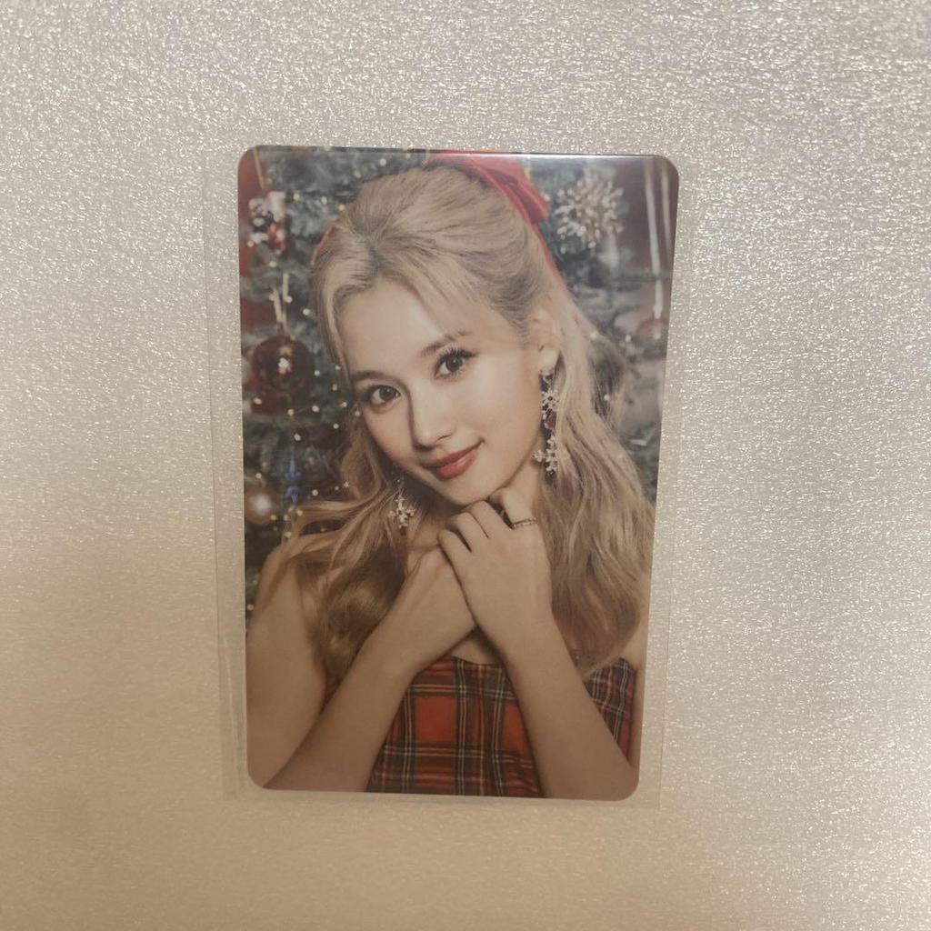 [USED] TWICE Sana A'pieu Trading Card Christmas Bonus Included