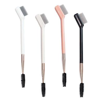 Multi-functional Eyebrow Trimmer: Double-headed Steel Needle Comb, Brush, & Eyelash Curler