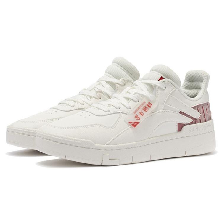Li Ning Rijin Doujin Collection Skateboard Shoes Women's Low top White/Red AGCS008-1