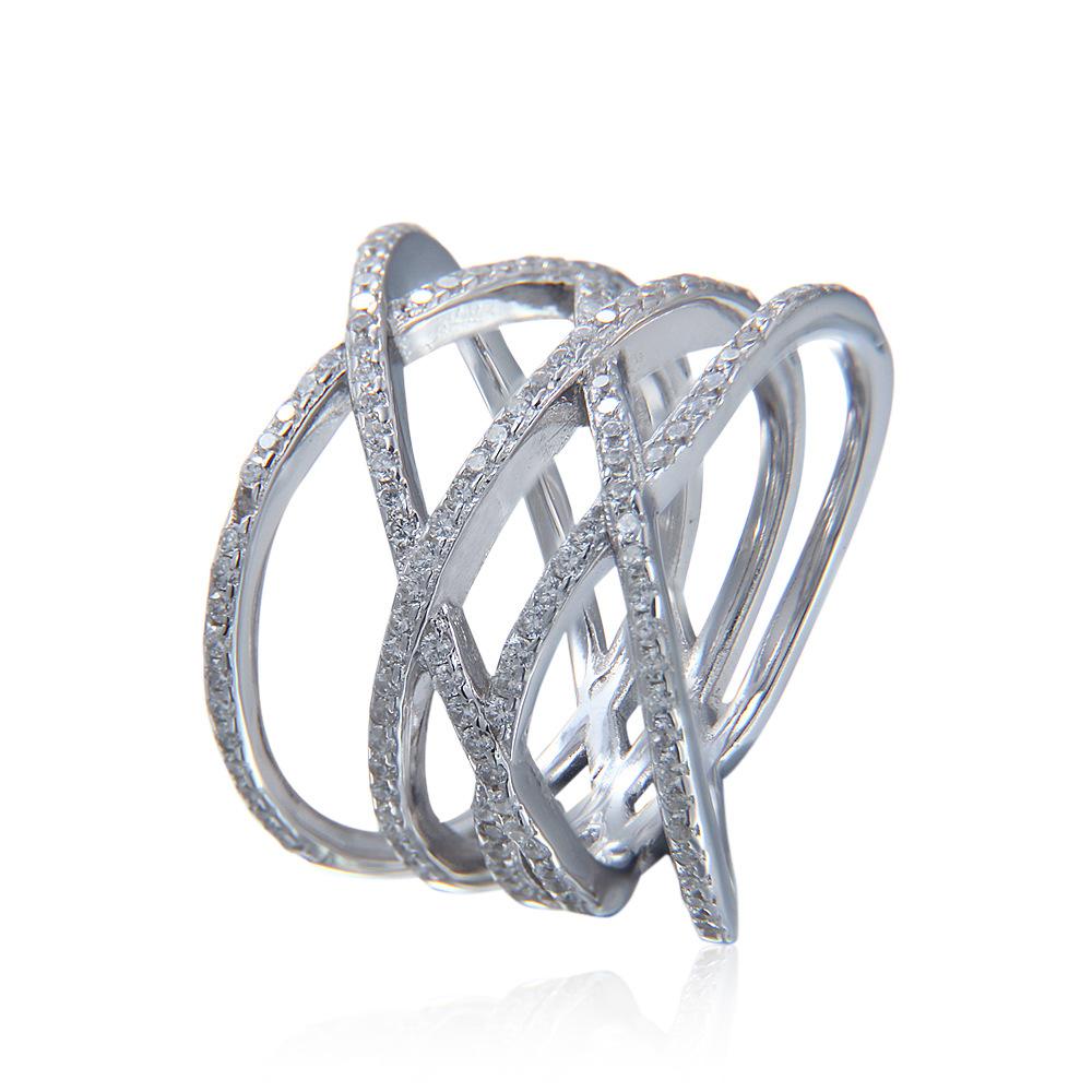 

Кольцо из стерлингового серебра S925 с цирконом, трендовое городское модное кольцо 9 белый