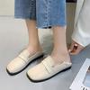 Spring New Style Vintage Flats Women's Shoes Single Strap British Style Leisure Shoes Toe Shape Other Rubber Upper Material