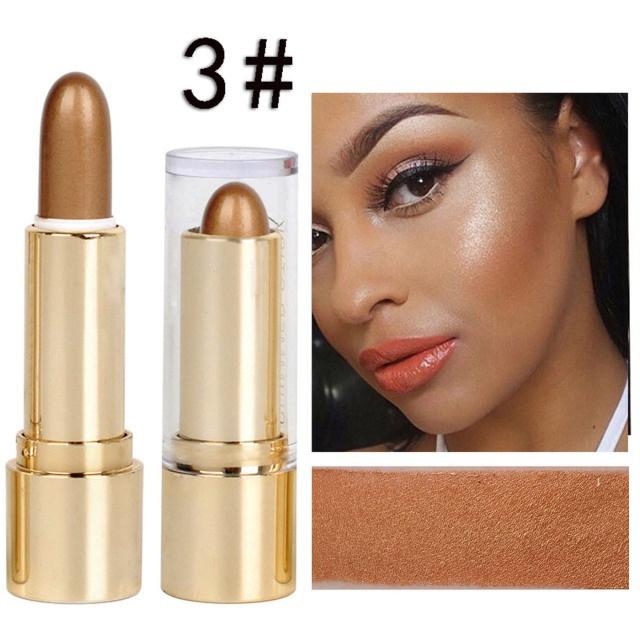 1Pc  Face Brightening Highlighter Stick Cosmetics Face Contouring Glitter Highlighter Stick Concealer Makeup Tool