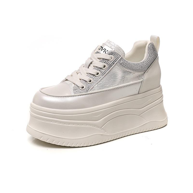 

8CM Thick-soled Inner Heightening Non-slip White Shoes Autumn and Winter Women s Casual Women s Shoes 34 белый
