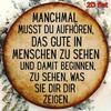 Vintage Metal Wall Art Round Sign German Quote Decor for Living Room