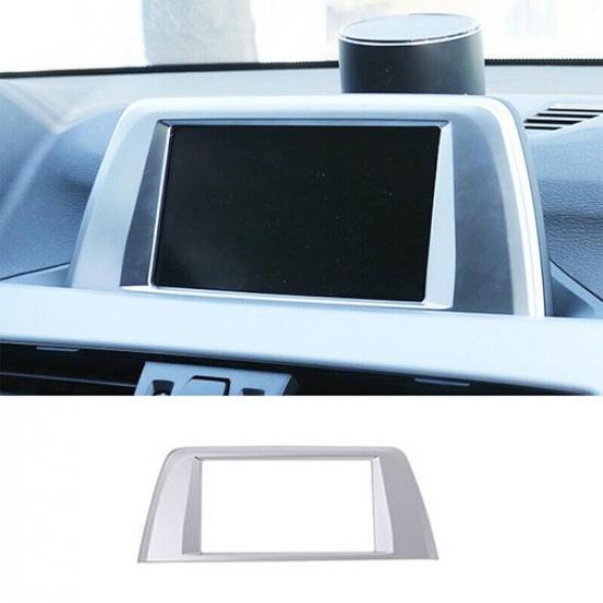 Fit For BMW X2 F39 2018- Matte Silver GPS Navigation Panel Frame Covers Trim
